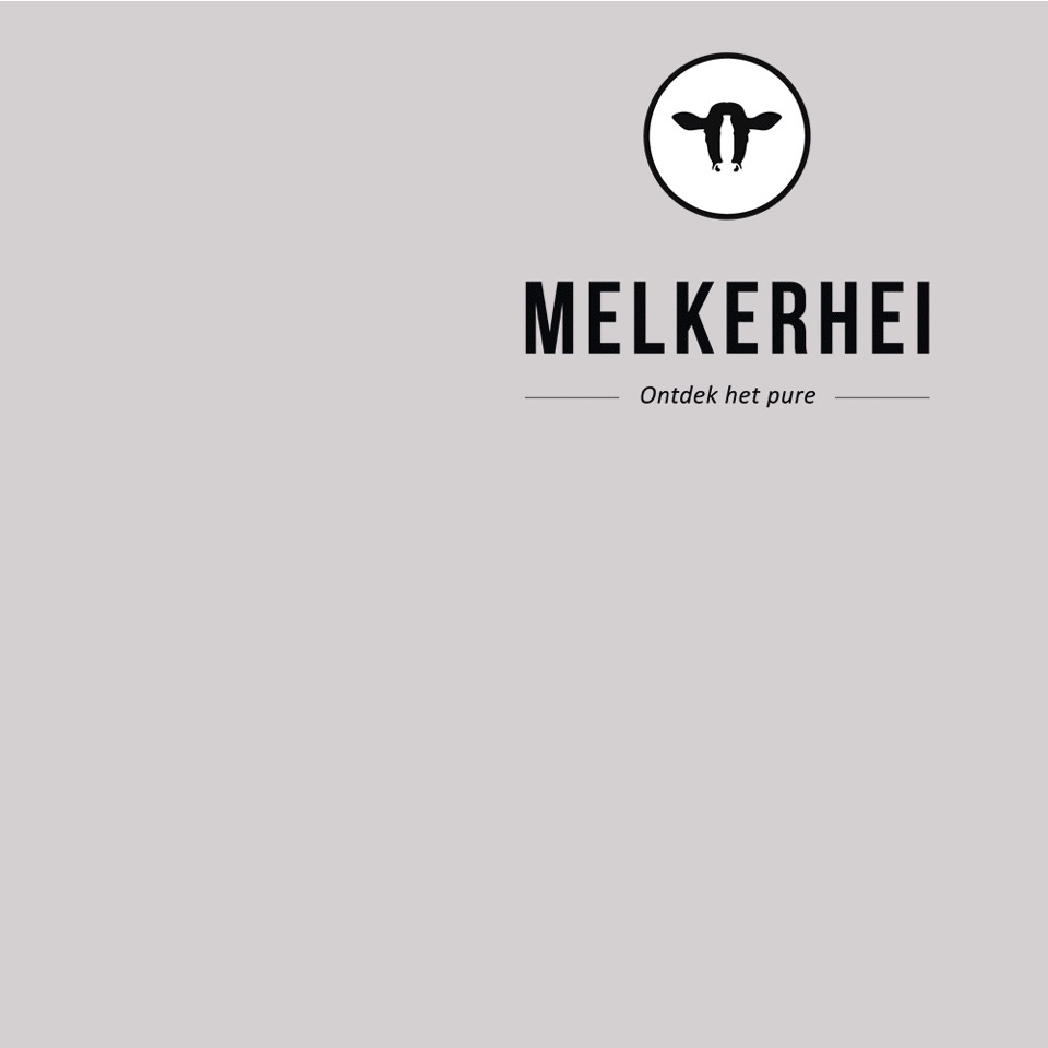 Logo van Melkerhei met de slogan Ontdek het pure